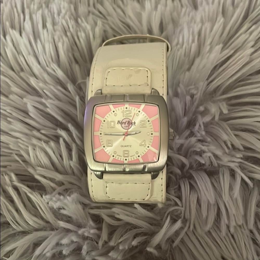 Hard Rock Cafe Pink and Cream Women's Watch